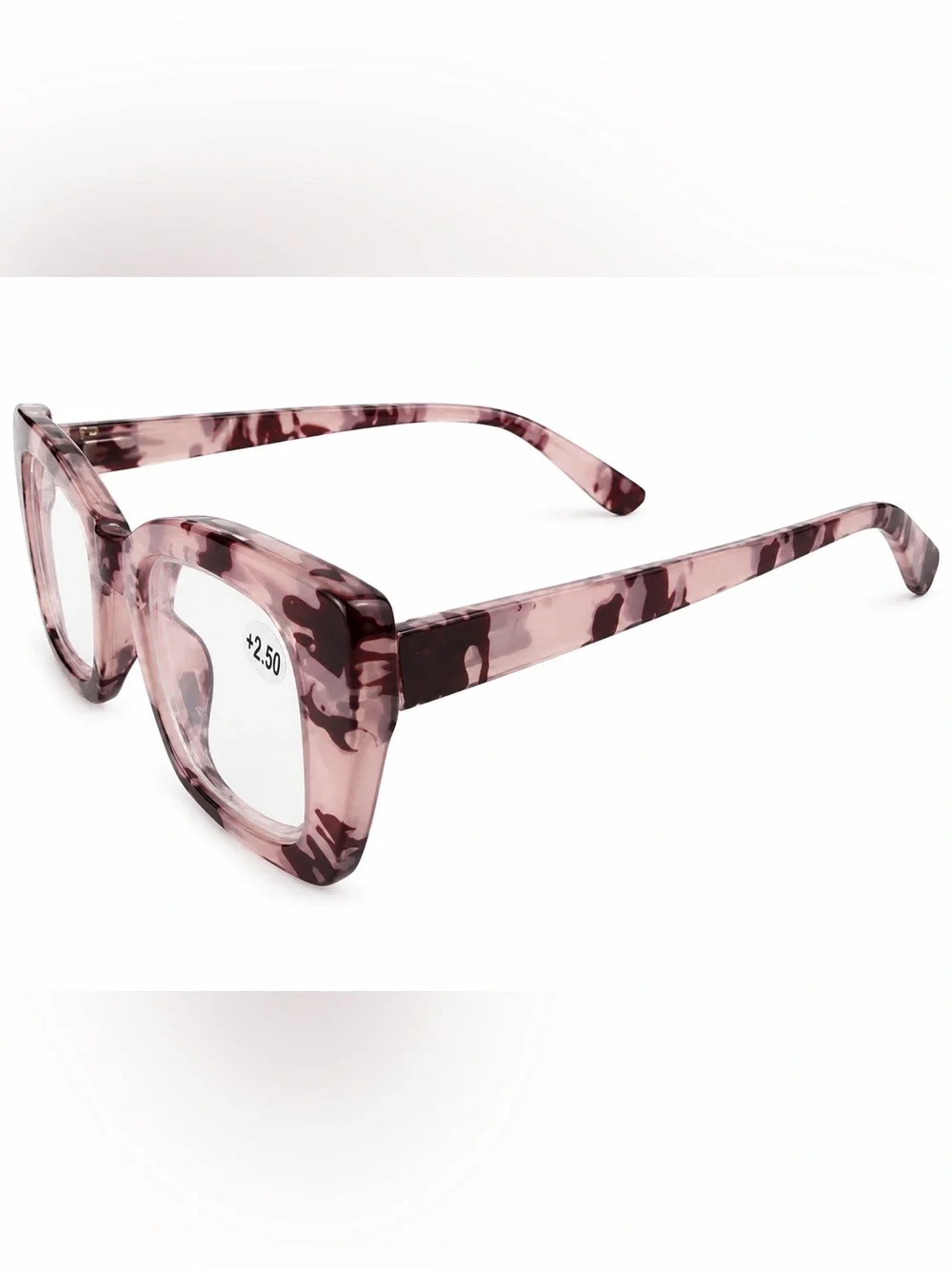 Women's Pink Tortoiseshell Reading Glasses +2.5